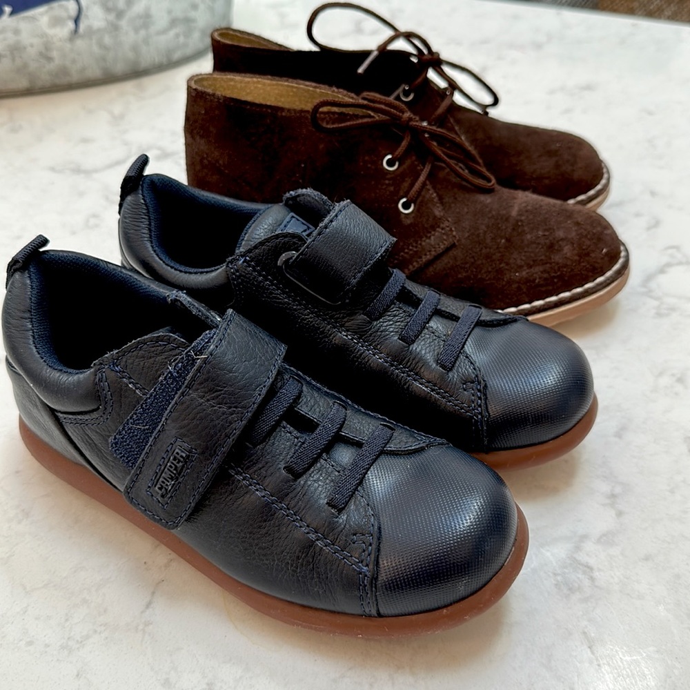 Lot of two pairs of boys Spanish shoes. NEW, holiday school perfect. Camper